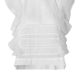 Kristel Frill Blouse - White