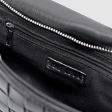 Lena Woven Baguette Bag - Black Soft