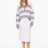Dakota Polo Knit - Candy Floss/Grey Marle/Natural