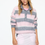 Dakota Polo Knit - Candy Floss/Grey Marle/Natural