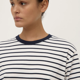 Leony Stripe Tee - True Navy / Antique White