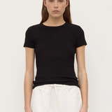 Linley Rib Tee - Black