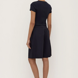 Linley Rib Tee - True Navy