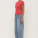 Linley Rib Tee - Chilli