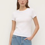 Linley Rib Tee - White