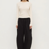 Lola Barrel Pant - Black