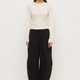 Lola Barrel Pant - Black