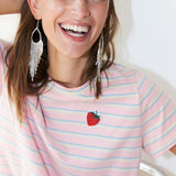 Roma Stripe Tee - Pink