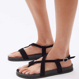 Maddison Sandal - Black Suede