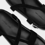 Maddison Sandal - Black Suede