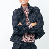 Mae Jacket - Dark Blue Check
