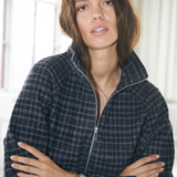 Mae Jacket - Dark Blue Check
