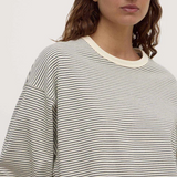 Malone Stripe Wide Sleeve Tee - Cream and Black
