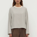Malone Stripe Wide Sleeve Tee - Cream/Black
