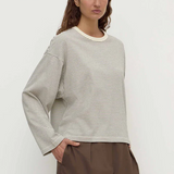 Malone Stripe Wide Sleeve Tee - Cream and Black