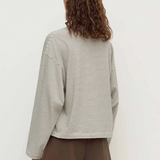 Malone Stripe Wide Sleeve Tee - Cream/Black