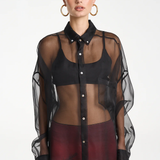 Mercurio Silk Shirt - Black