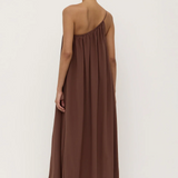 Mila Asymmetrical Maxi Dress - Espresso