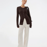 Uvis Cardigan - Seal Brown