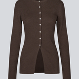 Uvis Cardigan - Seal Brown