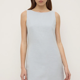 Nadine Linen Mini Dress - Cloud