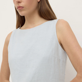 Nadine Linen Mini Dress - Cloud