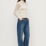 Nora Merino Wool Layered Turtleneck - Snow