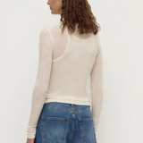 Nora Merino Wool Layered Turtleneck - Snow