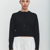 Orina Cotton Cashmere Cardigan - Black