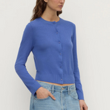 Orina Cotton Cashmere Cardigan - New Blue