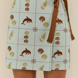 Rex Wrap Skirt - Seashell Tile