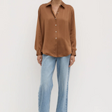 Pippa Silk Shirt - Bronze