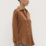 Pippa Silk Shirt - Bronze