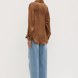 Pippa Silk Shirt - Bronze