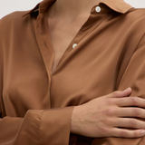 Pippa Silk Shirt - Bronze
