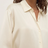 Pippa Silk  Shirt - Cream