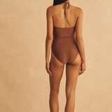 The Belted Keyhole One Piece - Roma Di Sera