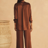 Silk Long Sleeve Shirt - Roma Di Sera