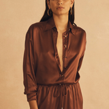 Silk Long Sleeve Shirt - Roma Di Sera