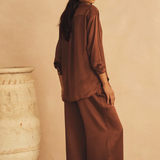 Silk Long Sleeve Shirt - Roma Di Sera