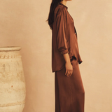 Gathered Wide Leg Pant - Roma Di Sera
