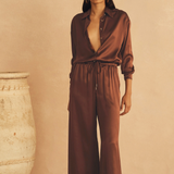 Silk Long Sleeve Shirt - Roma Di Sera