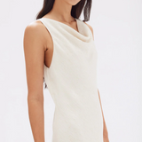 Reign Textured Midi Dress - Cream