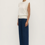 Relaxed Cashmere Vest - Cream