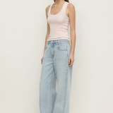 Robyn Scoop Neck Rib Tank - Soft Rose