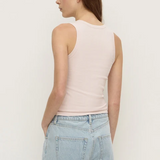 Robyn Scoop Neck Rib Tank - Soft Rose