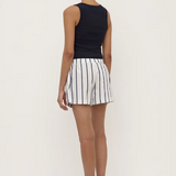 Robyn Scoop Neck Rib Tank - True Navy