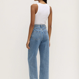 Robyn Scoop Neck Rib Tank - White