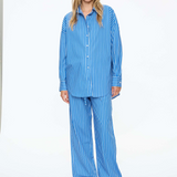 Mara Long Sleeve Shirt - Stripes - Ink Blue/Sky/Navy/Natural