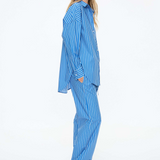 Mara Long Sleeve Shirt - Stripes - Ink Blue/Sky/Navy/Natural